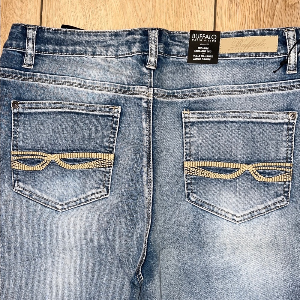 Buffalo David Bitton Denim Blue Straight Leg Jeans - NWT - Picture 6 of 14